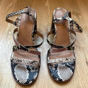 Madewell size 6.5 snakeskin